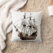 Coussin Detailed 3D Rendering of a Pirate Ship (Couverture)