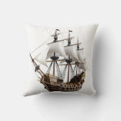 Coussin Detailed 3D Rendering of a Pirate Ship (Verso)