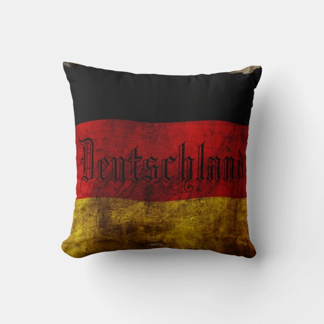 Coussin Deutsch Flagge - Vintage... (Recto)
