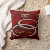 Coussin Deux anneaux de mariage d'or (Couverture)