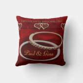 Coussin Deux anneaux de mariage d'or (Verso)