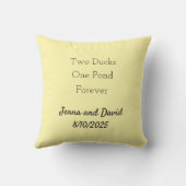 Coussin Deux Canards, Un Étang, Pour Toujours (Verso)