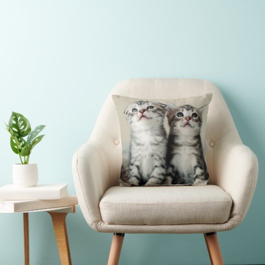 Coussin Deux chatons mignons (Chaise)