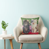 Coussin Deux chatons se reposant sur une couverture (Chaise)