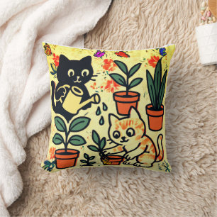 Coussin Deux chats