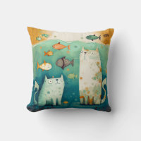 Deux chats Montre Poisson Flottant - Toile Envelop