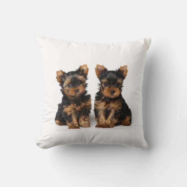 Coussin Deux chiots (Recto)