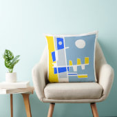 Coussin Deux Côtés De L'Ethnicité Jaune Bleu Marécage (Chaise)