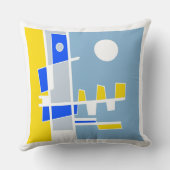Coussin Deux Côtés De L'Ethnicité Jaune Bleu Marécage (Verso)