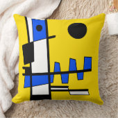 Coussin Deux Côtés De L'Ethnicité Jaune Bleu Noir Blanc (Couverture)