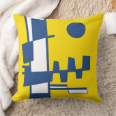 Coussin Deux Côtés D'Ethnicité Bleu Jaune Bleu Blanc (Couverture)