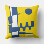 Coussin Deux Côtés D'Ethnicité Bleu Jaune Bleu Blanc (Verso)