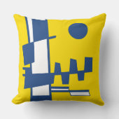 Coussin Deux Côtés D'Ethnicité Bleu Jaune Bleu Blanc (Recto)