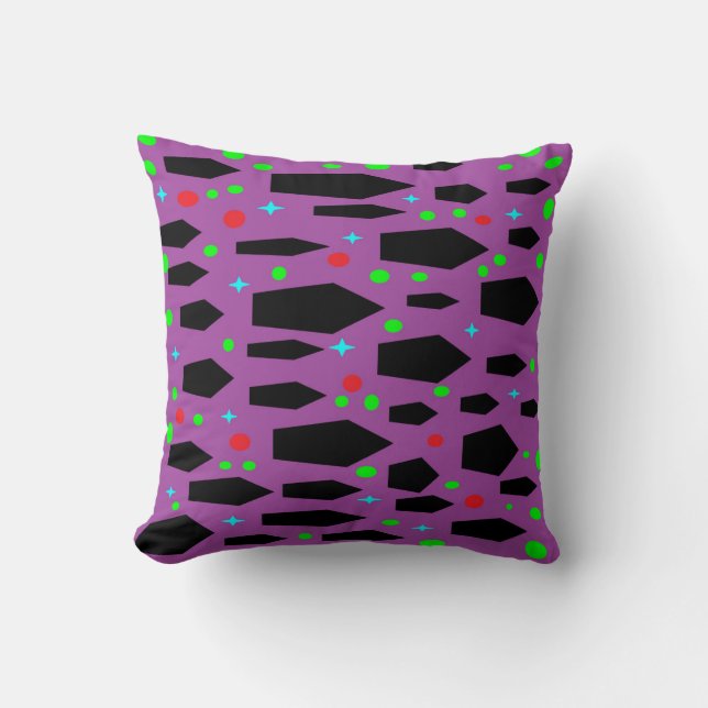 Coussin Deux couleurs chaque côté violet et rouge (Recto)