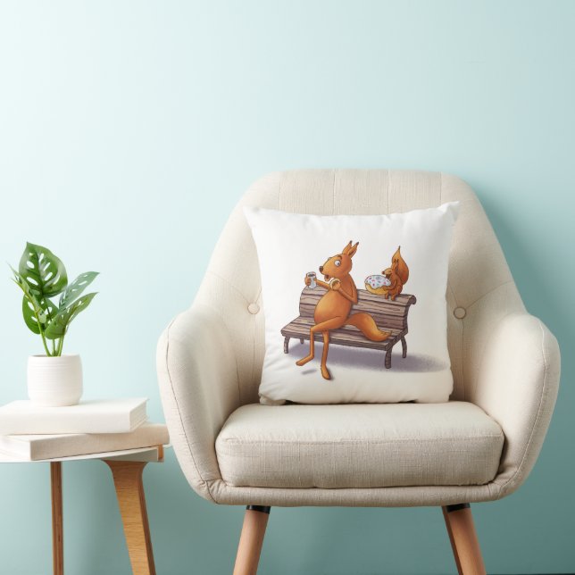 Coussin Deux écureuils (Chaise)