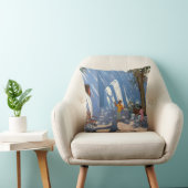 Coussin Deux filles sautant Mykonos (Chaise)