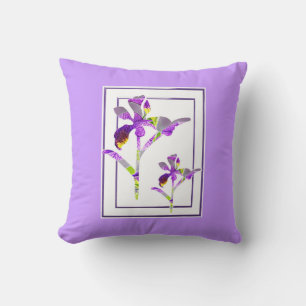 Coussin Deux Irises ~ Jetez l'oreiller 20" x 20"