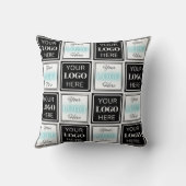 Coussin Deux Logos Événement Blanc Simple (Verso)
