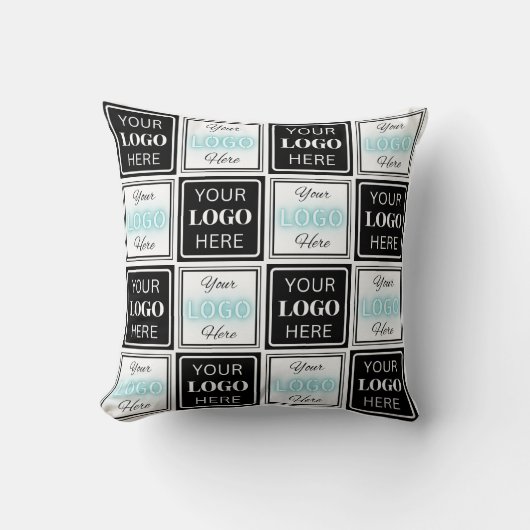 Coussin Deux Logos Événement Blanc Simple (Recto)