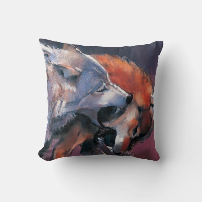 Coussin Deux loups (Recto)