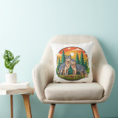 Coussin Deux loups (Chaise)
