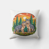 Coussin Deux loups (Verso)