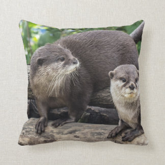Coussin Deux loutre mignonne des loutres |