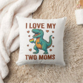 Coussin Deux mamans fières de la conception de T-Shirt vec (Couverture)