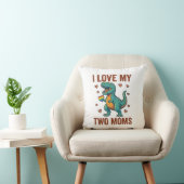 Coussin Deux mamans fières de la conception de T-Shirt vec (Chaise)