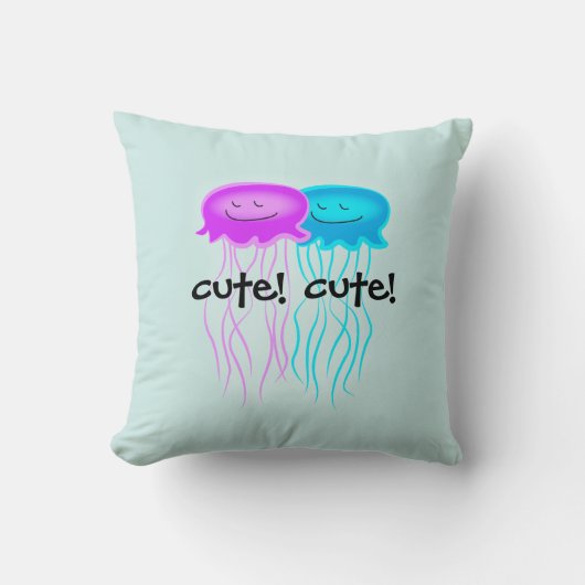 Coussin Deux méduses caricaturales (Recto)
