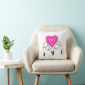 Coussin Deux mignons moutons de dessin (Chaise)