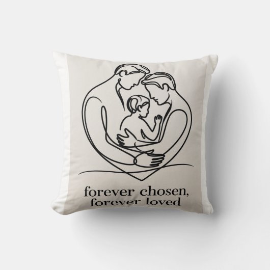 Coussin Deux papas attendent un bébé (Recto)