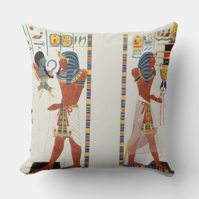 Coussin Deux peintures murales des tombes des rois de (Recto)