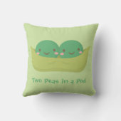 Coussin Deux petits pois dans une cosse Décoration de cham (Verso)