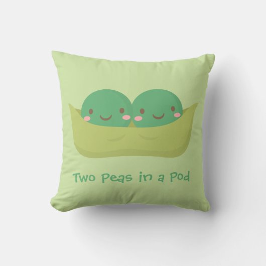 Coussin Deux petits pois dans une cosse Décoration de cham (Recto)