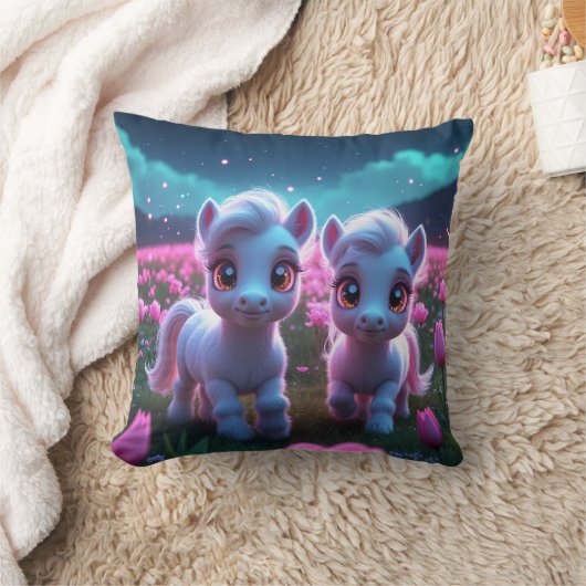 Coussin Deux petits poneys (Couverture)