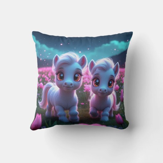 Coussin Deux petits poneys (Verso)