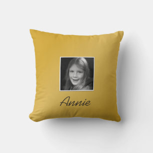 Coussin Deux photos personnalisées du texte personnalisé s