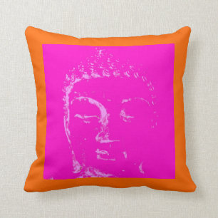 Coussin Deux s'embranchant roses/coussin orange de Bouddha