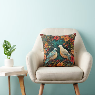 Coussin Deux tourterelles