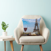 Coussin Deux verres de vin en café à Paris (Chaise)