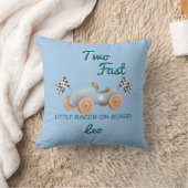 Coussin Deux voitures de course rapides Garçon 2ème Annive (Couverture)