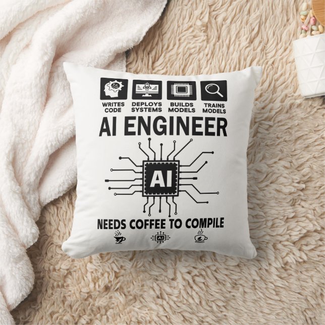Coussin Développeur Programmeur Codeur Ingénieur en Intell (Couverture)