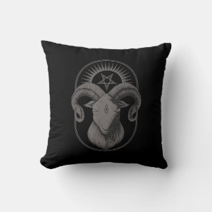 Coussin Devil Goat Pentagram Baphomet Satan Occult Satanic