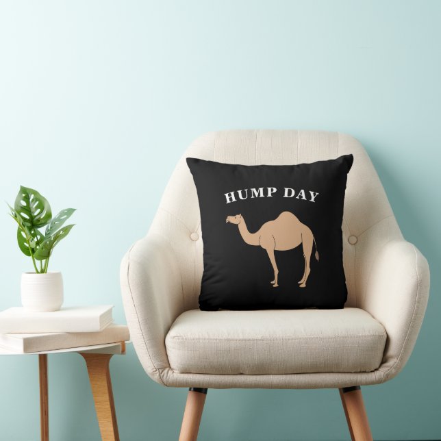 Coussin Devinez Quel Jour C'Est Hump Day Camel Desert Anim (Chaise)
