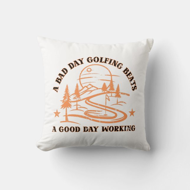 Coussin Devis de golf amusant | Amateur de golf (Recto)