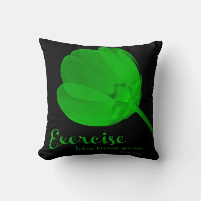 Coussin d'exercice de vert de tulipe de forme (Recto)