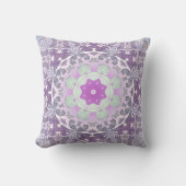 Coussin D'extérieur abstrait chic girly motif pastel violet damask (Recto)