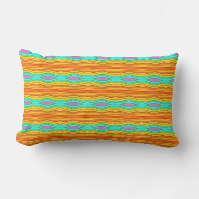 Coussin D'extérieur Abstrait couleur été brillant (Recto)