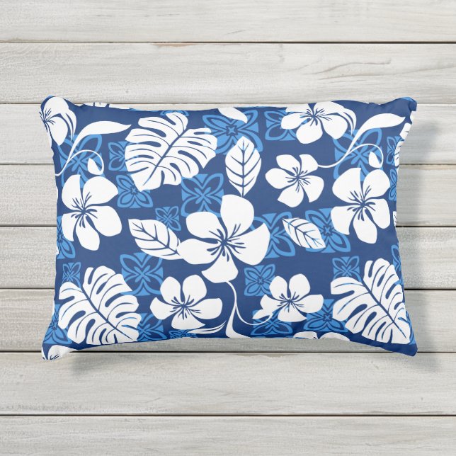 COUSSIN D'EXTÉRIEUR ALOHA VENDREDI (BLEU) (Devant)